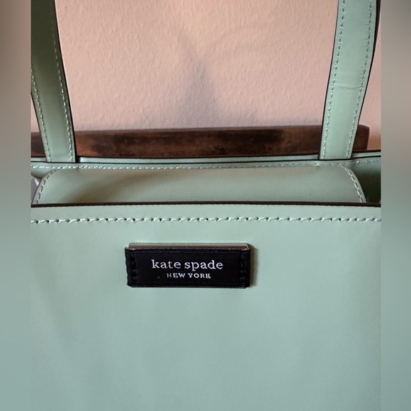 Kate Spade $298 MSRP NWT Spazzolato Small Tote, Pistachio Cream - Picture 7 of 16